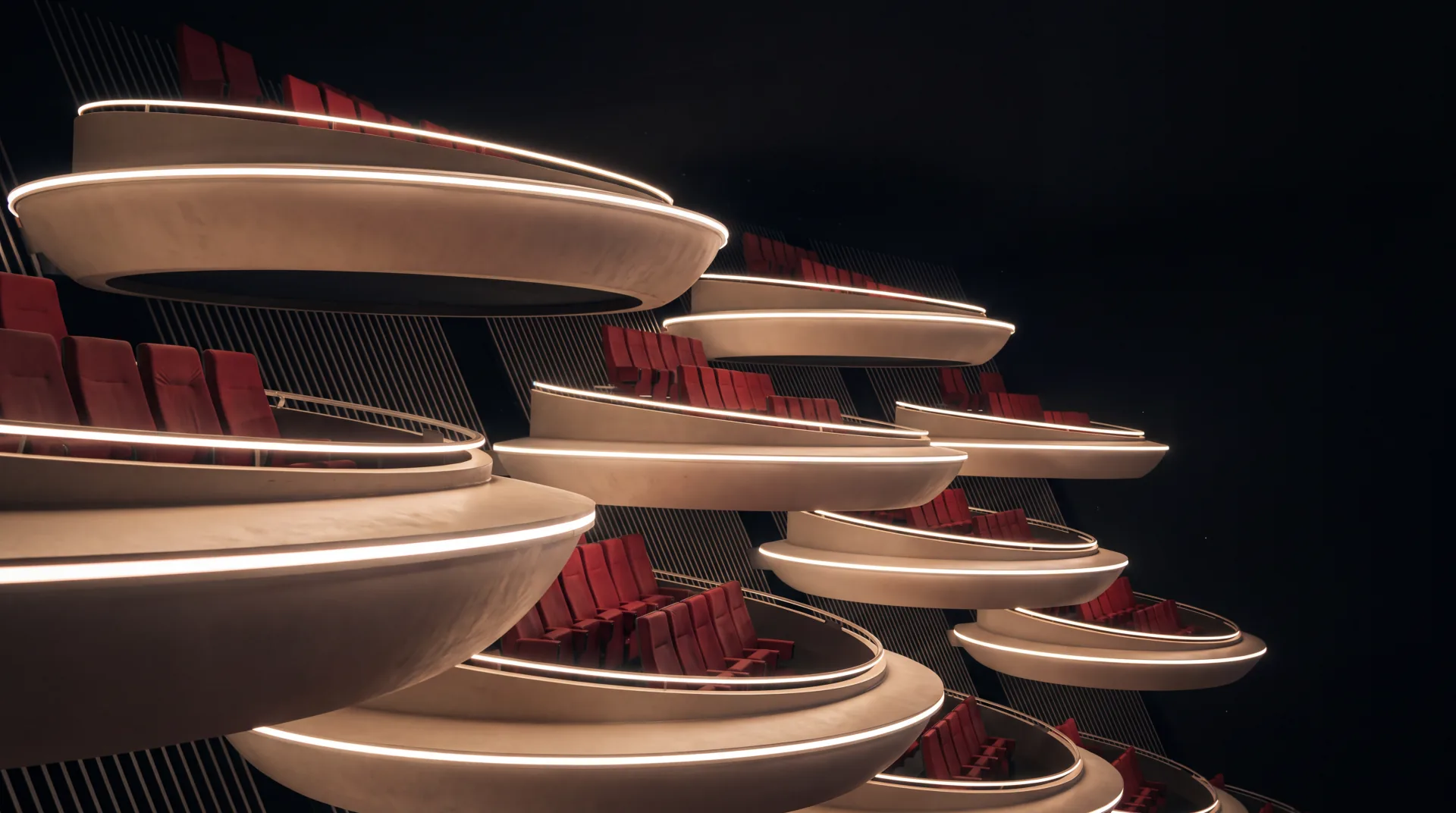 Floating cinema seats